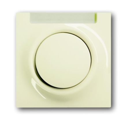 Busch-Jaeger 1781-72 central plate, with operating button and glow lamp ivory/white