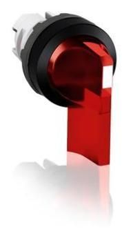 ABB Stotz-Kontakt M2SS5-11R, illuminated selector switch actuator AC red, 2 positions, long rotary handle, 1SFA611204R1101