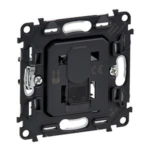 Legrand 753046 data socket 1xRJ45 CAT6 STP, (black)