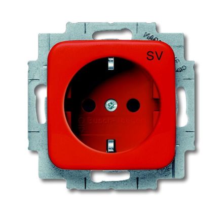 Busch-Jaeger 20 EUCKS-14-212-10 SCHUKO® socket insert, with print orange RAL 2004