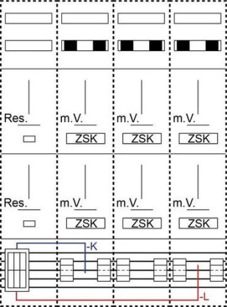ABN ARLUX25K v.NH element to SS short cross-wiring set (ARLUX25-K)