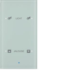 BERKER 75142930 KNX push-button sensor glass | 2-way, comfort, configured | glass polar white