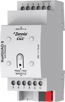 ZENNIO ZIO-RQUAD8 Analog/Digital Input Module REG | 8-way