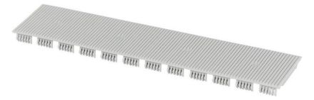 Eaton 178980 empty space cover 12 division units grey fine ribbed