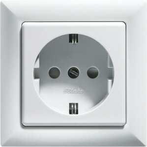 Eltako 30000652 Schuko socket DSS+SDO55-rw pure white with top part