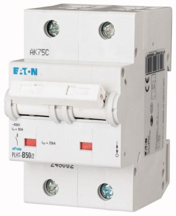Eaton PLHT-C50/2 circuit breaker, 50A, 2p, C-Char , 248011