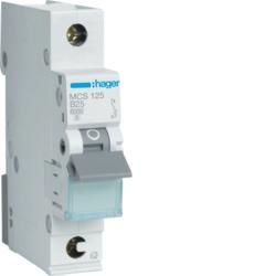 Hager MCS125 circuit breaker 1-pole C25A 6kA QC 1M