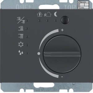 BERKER 75441175 KNX temperature controller K.1/K.5 | with button interface | matt anthracite