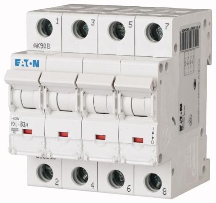 Eaton PXL-B3/4 circuit breaker, 3A, 4p, B-Char , 236580