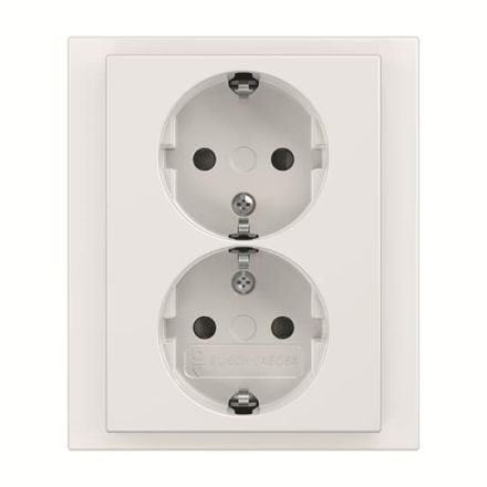 Busch-Jaeger 2TKA00003889 202 EUJB-84 full cover double socket SCHUKO