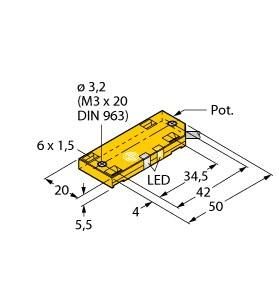 Turck 2620121 BC10-QF5.5-AN6X2 Capacitive sensor