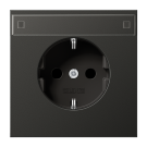 Jung AL1520KINAAN SCHUKO socket, 16 A 250 V ~, with label field, integrated increased contact protection, SAFETY+, painted aluminum, LS series, anthracite