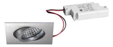 Brumberg 39144253 230V AC 6W 3000K alu matt LED recessed ceiling spotlight