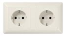 Jung AS1522BF cable duct SCHUKO® socket, 2-way, 16 A 250 V ~, thermoplastic, AS series, white