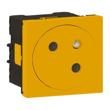 Legrand 077196L Mosaic Link 45° F/B yellow socket