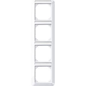 MERTEN 385425 frame 4-way vertical active white glossy