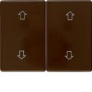 Berker 14350301 Rocker switch with imprint symbol arrows brown, glossy Berker Arsys