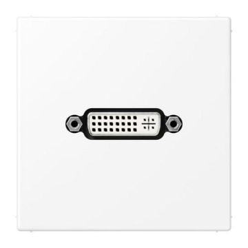 Jung MALS1193WWM Multimedia connection system DVI, LS series, snow white matt