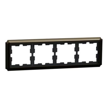 MERTEN MEG4040-4752 D-Antique metal frame 4-way Moccametalli frame