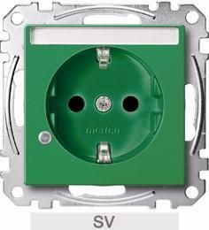 MERTEN MEG2303-0304 SCHUKO socket green System M