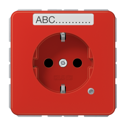 Jung CD1520BFNAKORT SCHUKO socket, 16 A 250 V ~, without claws, with function display, with label field, integrated increased contact protection, SAFETY+, thermoplastic, Ser