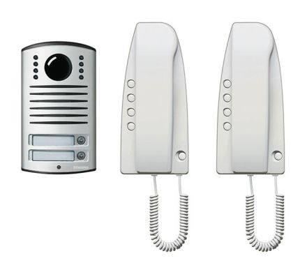 Bticino 363221 analog 2-FH with TS LINEA2000 + HS SPRINT door intercom set