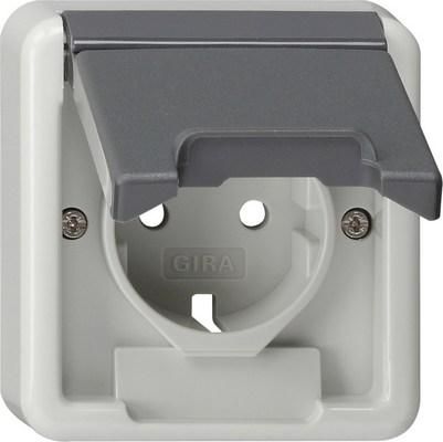 Gira 092030 Housing upper part 20 x SCHUKO WG surface-mounted grey