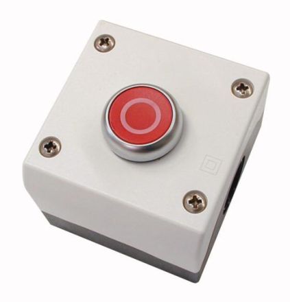 Eaton M22-DR-X0/KC11/I push button, 1 NO + 1 NC, flat, red, surface mounting, 216521