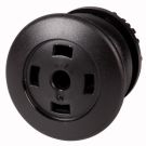 Eaton M22S-DRP-SX mushroom pushbutton, black, without key plate, latching, 216761