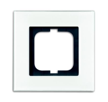 Busch-Jaeger 1721-811 cover frame, 1-way frame white glass