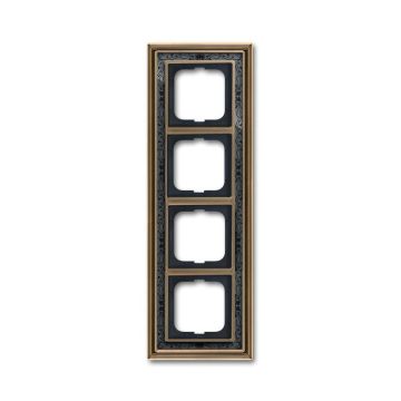 Busch-Jaeger 1724-843 cover frame, 4-way frame antique brass decor anthracite
