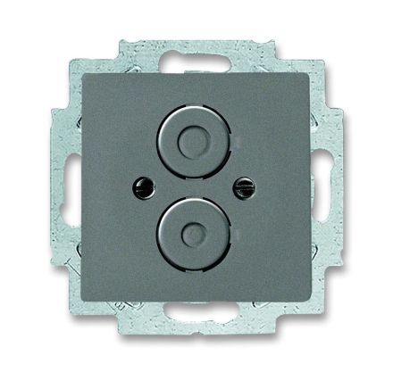 Busch-Jaeger 1748-803 central plate, with support ring grey metallic