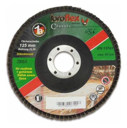 Cimco 208930 60 grain 125 mm cranked zirconium-corundum fan disc