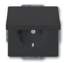 Busch-Jaeger 20 EUKB-81 SCHUKO® socket insert, with hinged cover anthracite