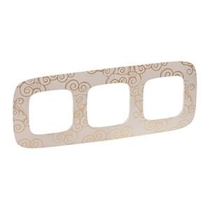 Legrand 754353 frame Valena Allure 3-WAY GOLDSTYLE, (Gold)