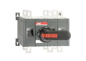 ABB Stotz-Kontakt OT400E12CFP, load changeover switch 3-pole 400A with handle and shaft, fast switching I-0-II, 1SCA108652R1001