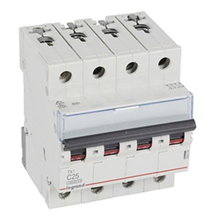 Legrand 404258 Circuit breaker TX3 C25A 4P 10KA 4M