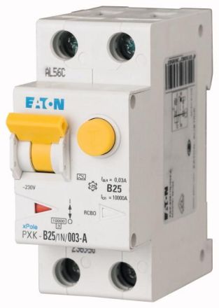 Eaton PXK-B25/1N/003-A FI/LS, 25A, 30mA, LS characteristic curve B, 1p+N, FI-Char: A , 236950