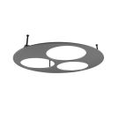 LTS 616251 Scene 6 3-flame round silver recessed frame