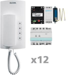 Elcom 1001912 i2-BUS intercom set AKB-12 audio set 12 participants
