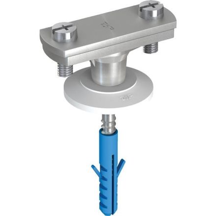 Pröpster 110 178 ZP-St/tZn fl 30mm rosette screw dowel flat band holder