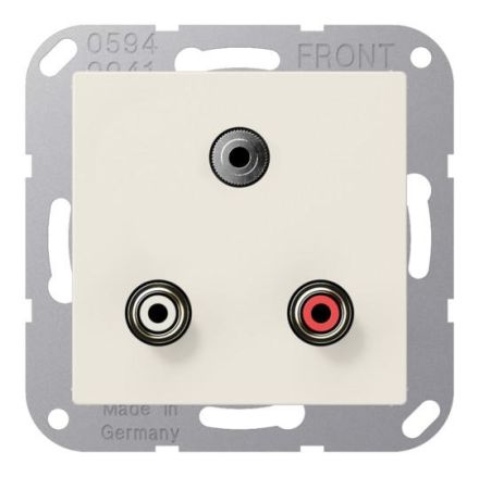 Jung MAA1011 Multimedia connection system Cinch Audio / mini jack 3.5 mm, AS series, white