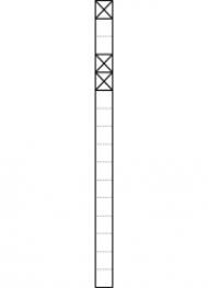 Siedle KSF 616-1/2 W communication pedestal freestanding in white