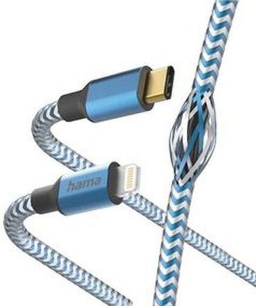 Hama 201561 'Reflective', USB-C-Lightning, 1.5m, bl USB charging cable