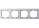 Gira 021425 4-way cover frame Gira E2 color aluminum