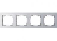 Gira 021425 4-way cover frame Gira E2 color aluminum