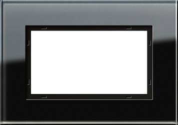 Gira 100105 cover frame 1.5-way Gira Esprit glass black