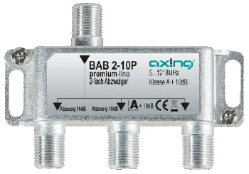 Axing BAB2-10P 2-way branch, 10 dB, 5-1218