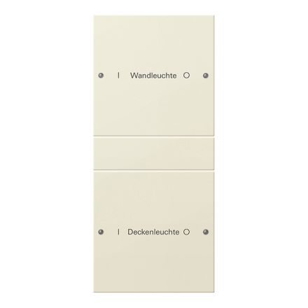 GIRA 220201 TS3 rocker set for label service System 55 | 2-way (1+1) | cream white glossy