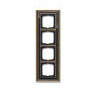 Busch-Jaeger 1724-845 cover frame, 4-way frame brass antique anthracite
